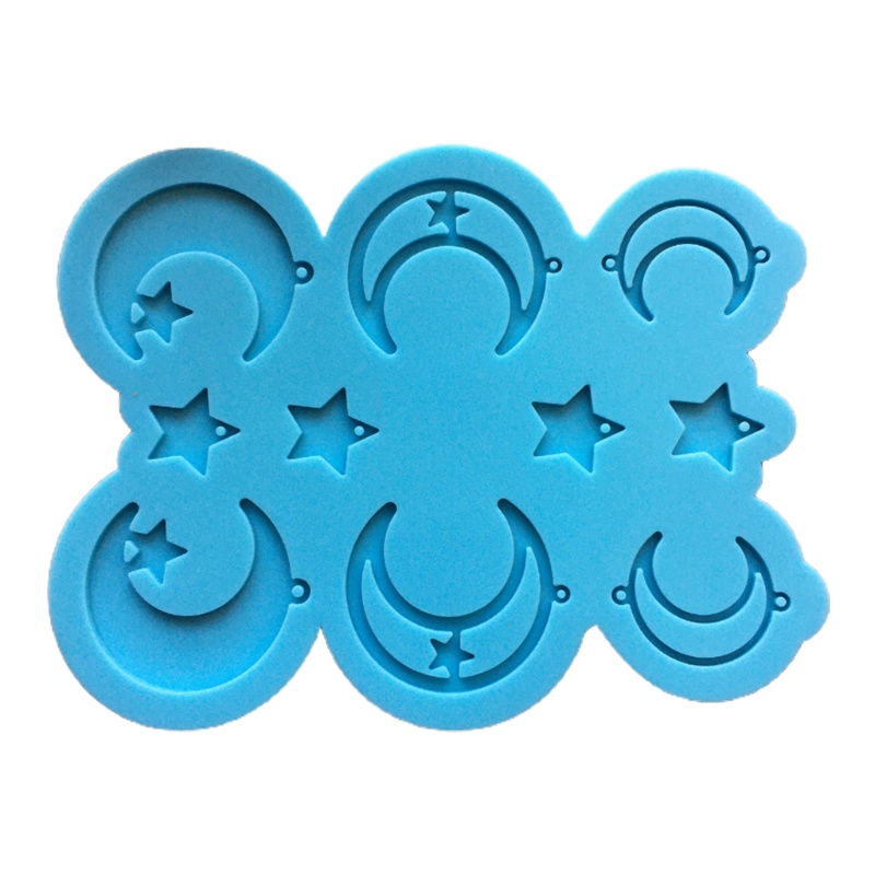 SIY  Moon Star Earring Epoxy Resin Mold DIY Crafts Jewelry Necklace Casting Tool Keychain Pendant Silicone Mould