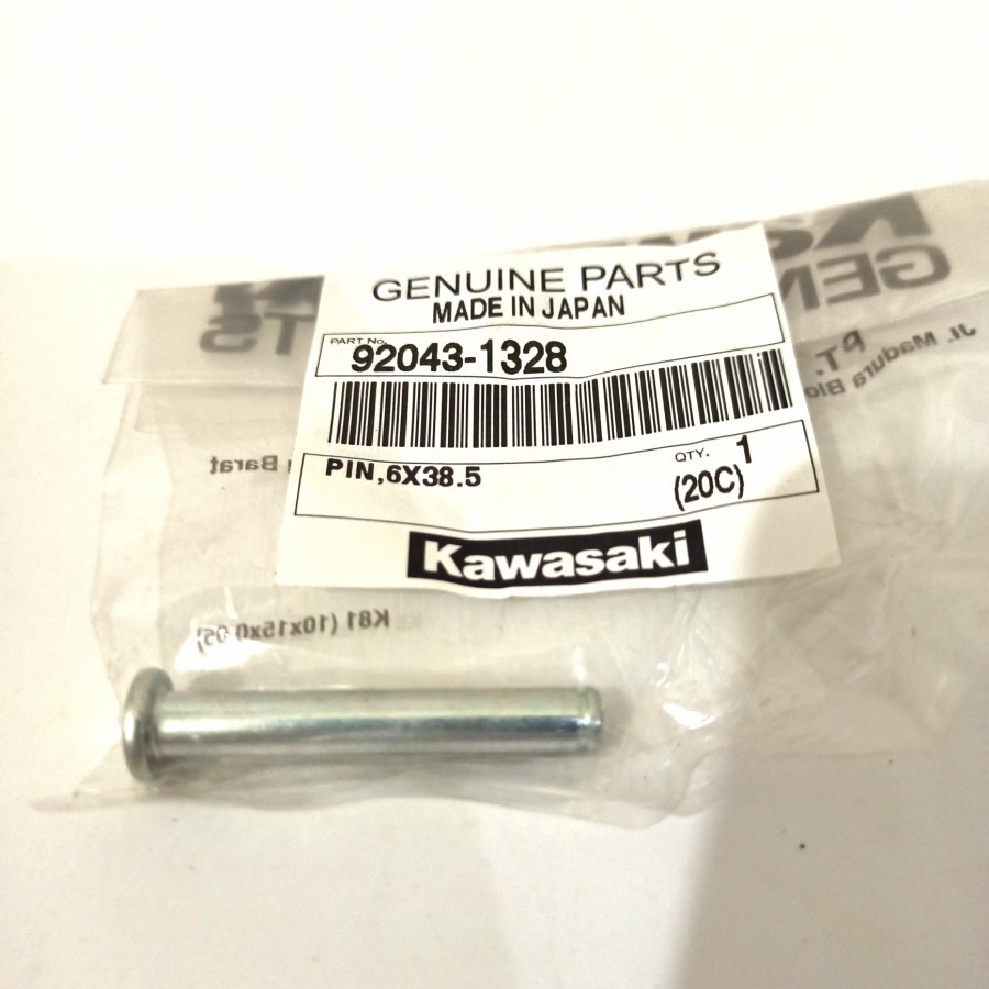Pin Footstep Belakang Ninja RR 92043-1328 uk 6x38,5 Ori Kawasaki KGP