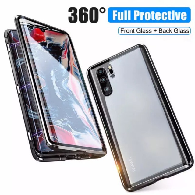 Iphone 11 Iphone 11 Pro Iphone 11 Pro Max Case Handphone Slim Magnetic Glass Casing iPhone Slim Magnetic Double Glass 360 Coverage