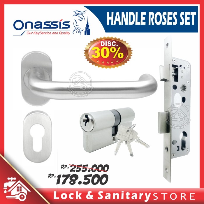 Handle set ONASSIS ONS 281 DLP+LC 30MM/handle pisah body cylinder