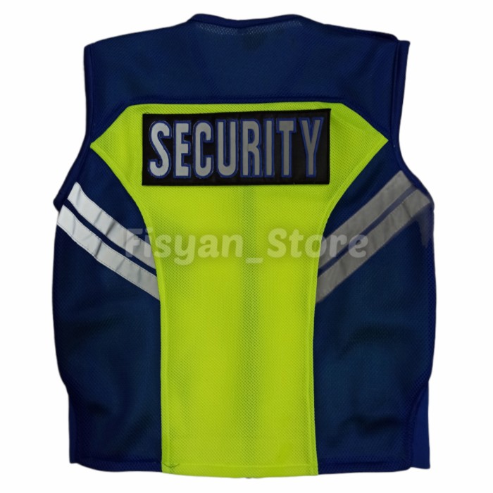 Rompi Security | Rompi Satpam | Rompi Polisi Double Mesh Biru