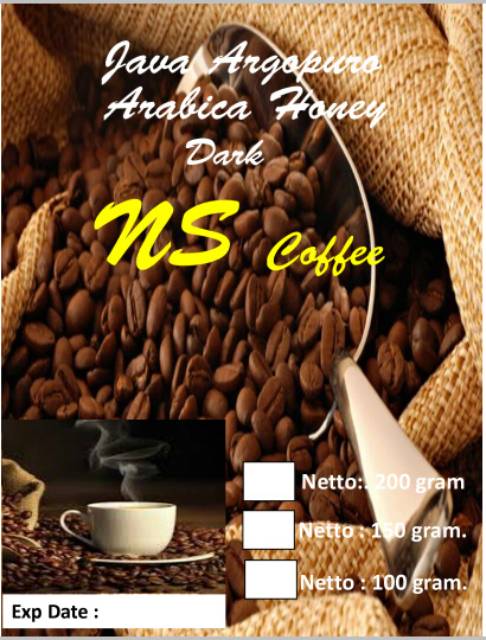 Kopi Arabica fullwash / honey / natural 200gram