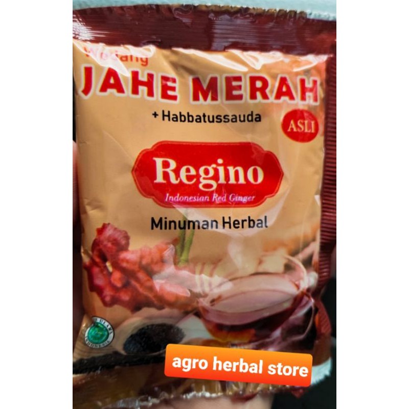 

REGINO JAHE MERAH INSTAN PLUS HABBATUSSAUDA 22GR