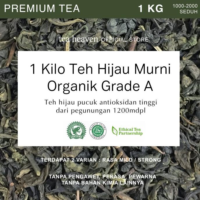 

(BISA COD) 1 kilo daun teh hijau murni organik green tea kiloan berkualitas pabri BERGARANSI Kode 200
