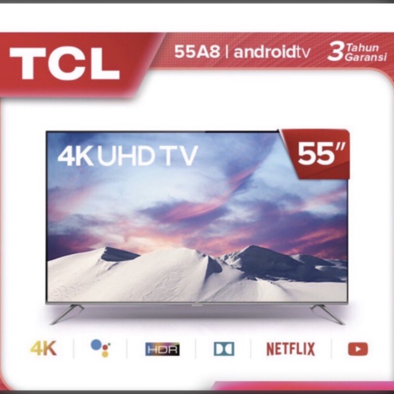 Smart google TV TCL 55 inch 4K UHD 55P655 khusus Medan