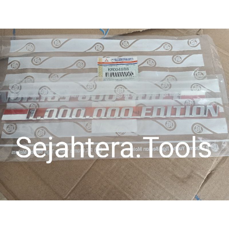 emblem tulisan stiker sticker timbul crome 1 juta edition new canter ps ps125 ori orisinil original