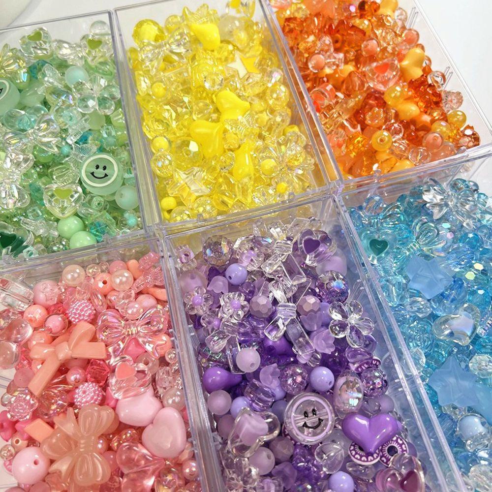 NEEDWAY Longgar Spacer beads Butterfly 50g Kerajinan Aksesoris Gelang Membuat Perhiasan Busur Bulat beads