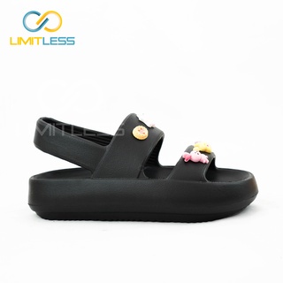 Zerolimit - Sandal Wedges Lalisa Wanita Korean Style Sandal Cewek Tali Belakang Terbaru Sendal Slip On Wanita Jelly Empuk