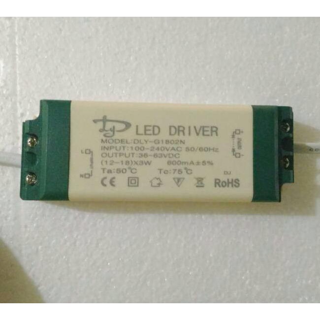 Silahkan Order] Driver Led 12 - 18 X 3 Watt Hpl Trafo Adaptor Power Supply