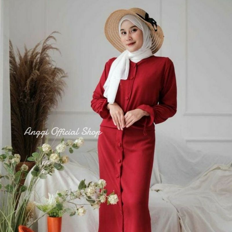 ANGGI Crista Setelan Wanita | Stelan Wanita | Hijab | Rok | Setelan Rok Wanita | Jumpsuit Wanita|Set