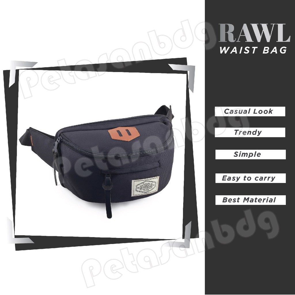 PTS - Gear Bag RAW Port -13072 - Waistbag Kanvas Casual Tas Selempang Pria Crossbody Man Sling Chest Bag