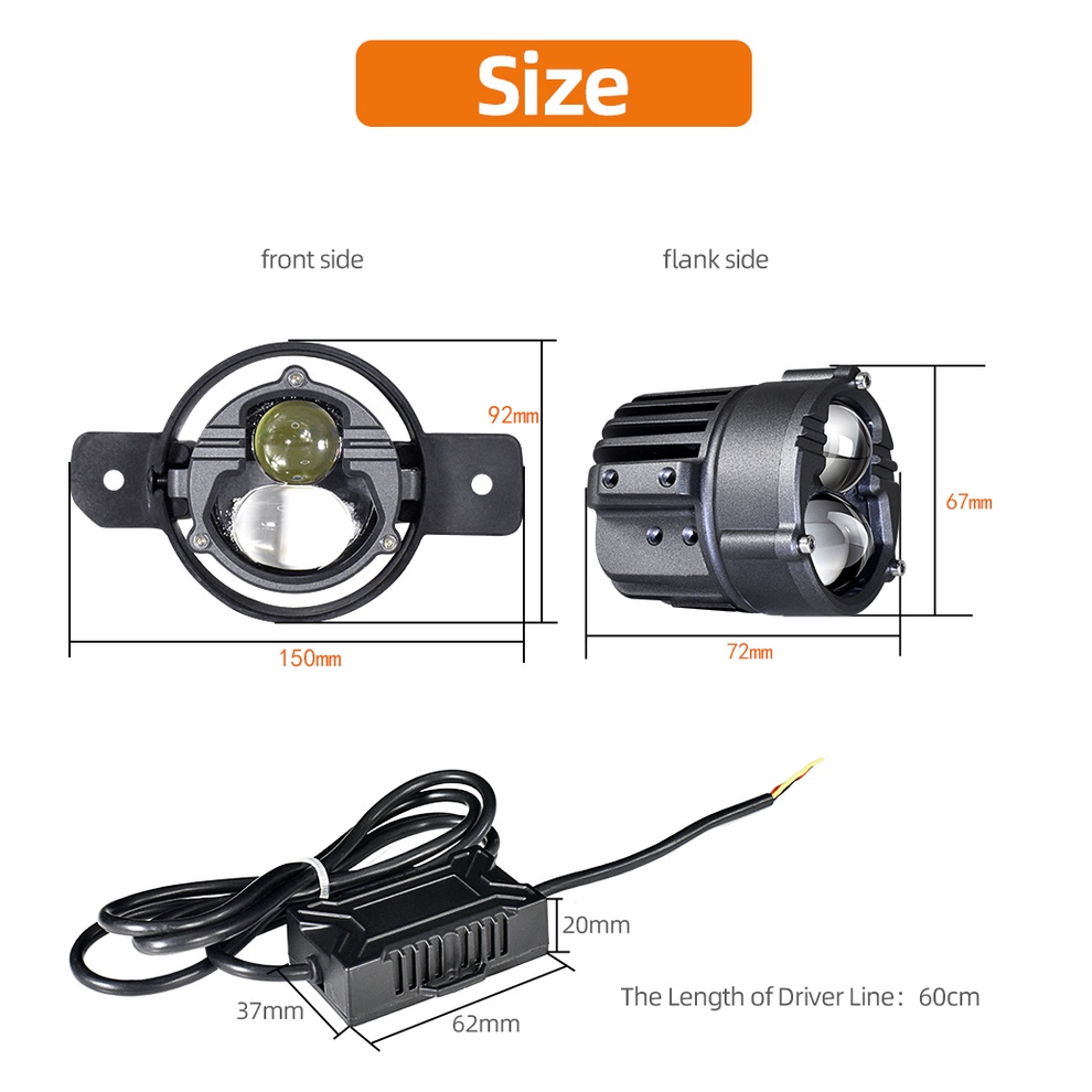 Lampu Kabut Laser LED 110W 24000Lm Hi / Lo Untuk Nissan X-Trail Qashqai Pathfinder Primera March Altima Rogue Sylphy