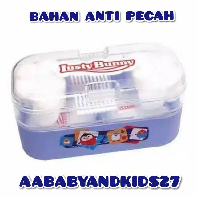 TEMPAT BEDAK BAYI LUSTY BUNNY PLUS COTTON BUD-TEMPAT BEDAK ISI 2 PLUS COTTON BUD-LUSTY BUNNY