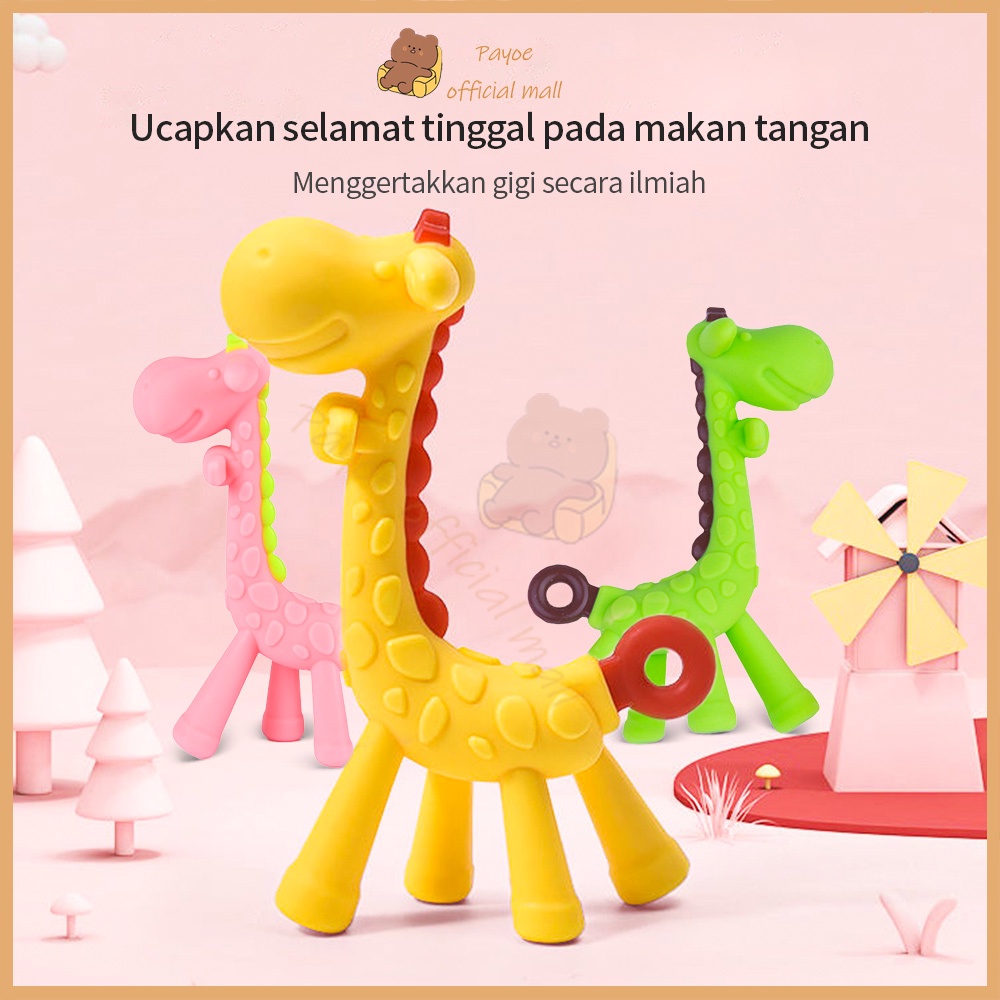 Jual Peyoe teether bayi gigitan bayi bpa free teether giraffe mainan