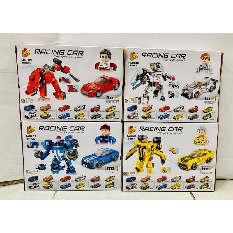 Bricks Lego Block Panlos Racing Car Transform Deform Robot 661002AD