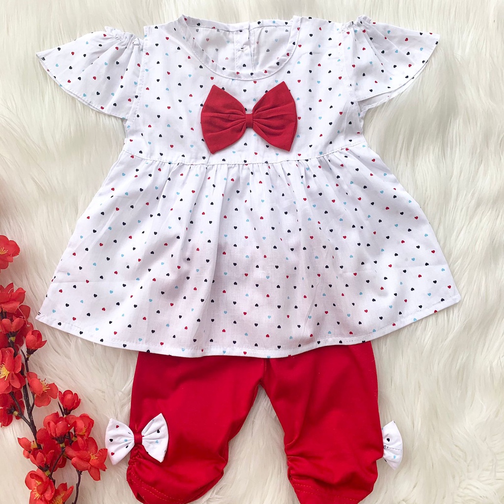 Baju setelan celana legging lucu fashion anak bayi perempuan cewek baby murah -sab