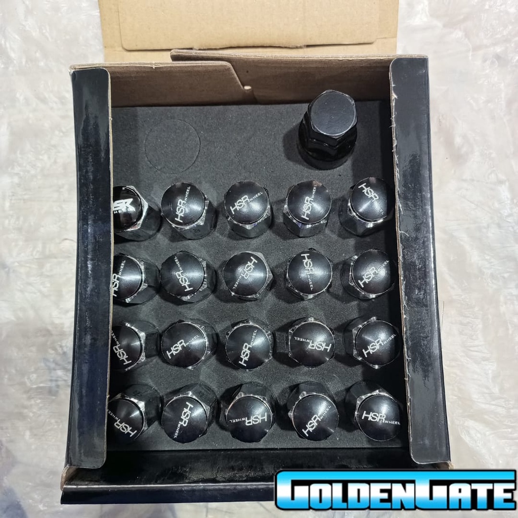 Mur Roda Velg Mobil HSR Wheel Baut Racing Black hitam grat 1,5mm dan 1,25mm Murah