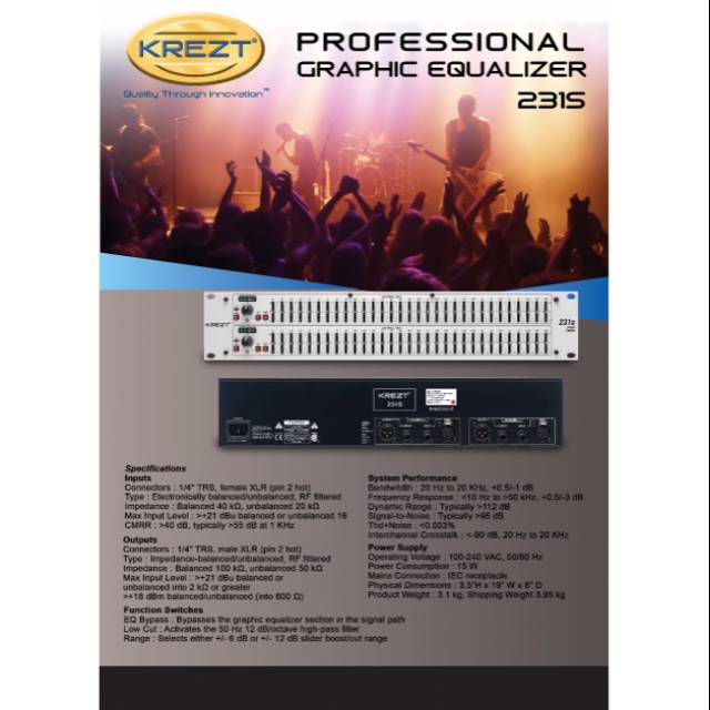 EQUALIZER KREZT 231S ( 2 X 31 CHANNEL ) ORIGINAL