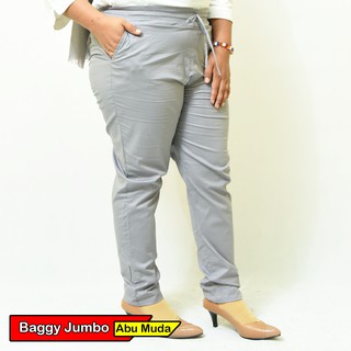  JUMBO  BAGGY  Celana  panjang wanita  premium basic pants 