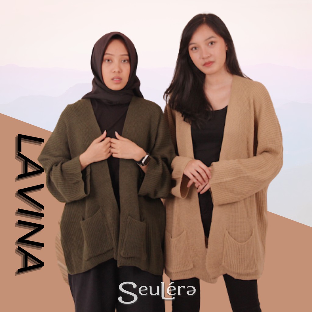 Lavina Cardigan Rajut Oversize by SeuLera / Outer Knit Cardigan / Kardigan Rajut Premium