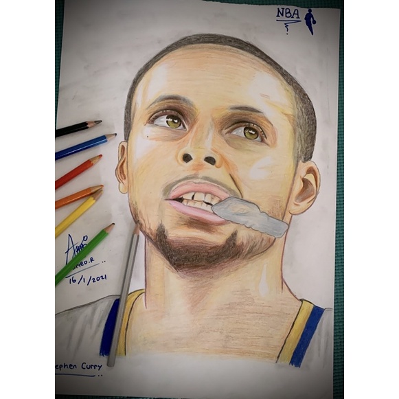 SketsaWajah berwarna (Stephen Curry)