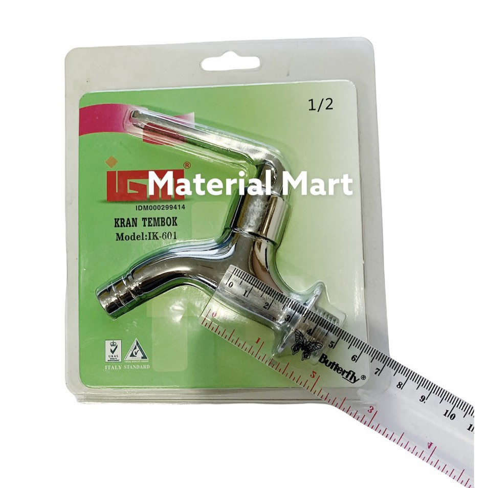 Keran Tembok Stainless 1/2 Inch | Kran Air Wastafel 1/2&quot; | Kran Taman | Material Mart