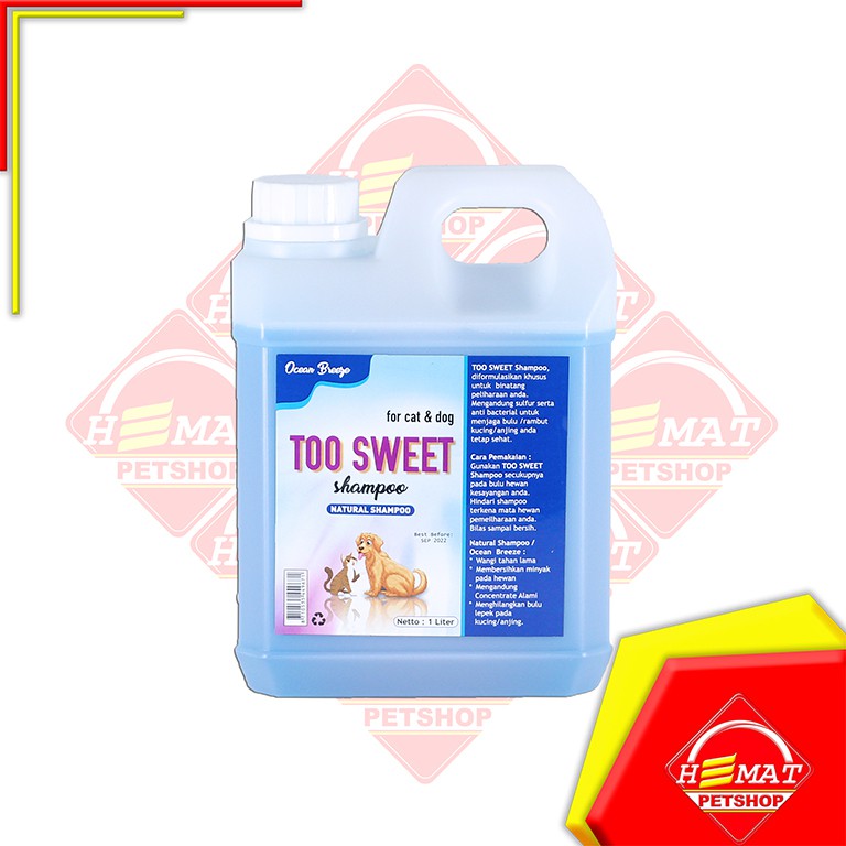 Shampo Shampoo Hewan Kucing anjing cat n dog Murah TOO SWEET 1 Litter