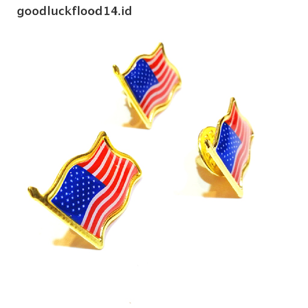 [OOID] American Flag Lapel Waving Pin Proudly USA Tie Tack Badge Bag Brooch Decor Gifts ID