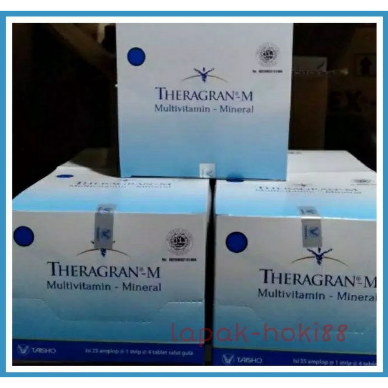 Multivitamin dan Mineral Theragran M 1 box isi 25 strip