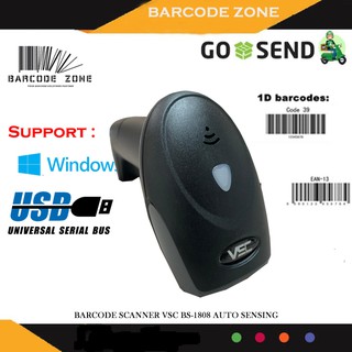 BARCODE SCANNER LASER VSC BS-1808 (USB) AUTOSCAN - AUTOSENSE TERMURAH - GARANSI 1 TAHUN