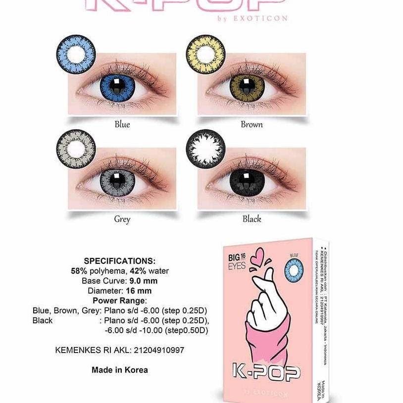 → SOFLENS X2 K-POP / SOFLENS K-POP BIG EYES 16MM BY EXOTICON KPOP ㅙ