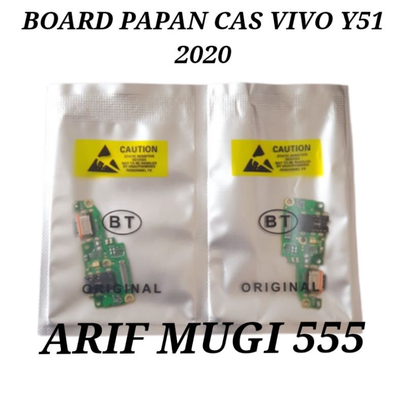 BOARD PAPAN CAS KONEKTOR CONECTOR CHARGER VIVO Y51 2020 PLUG IN MIC ORIGINAL