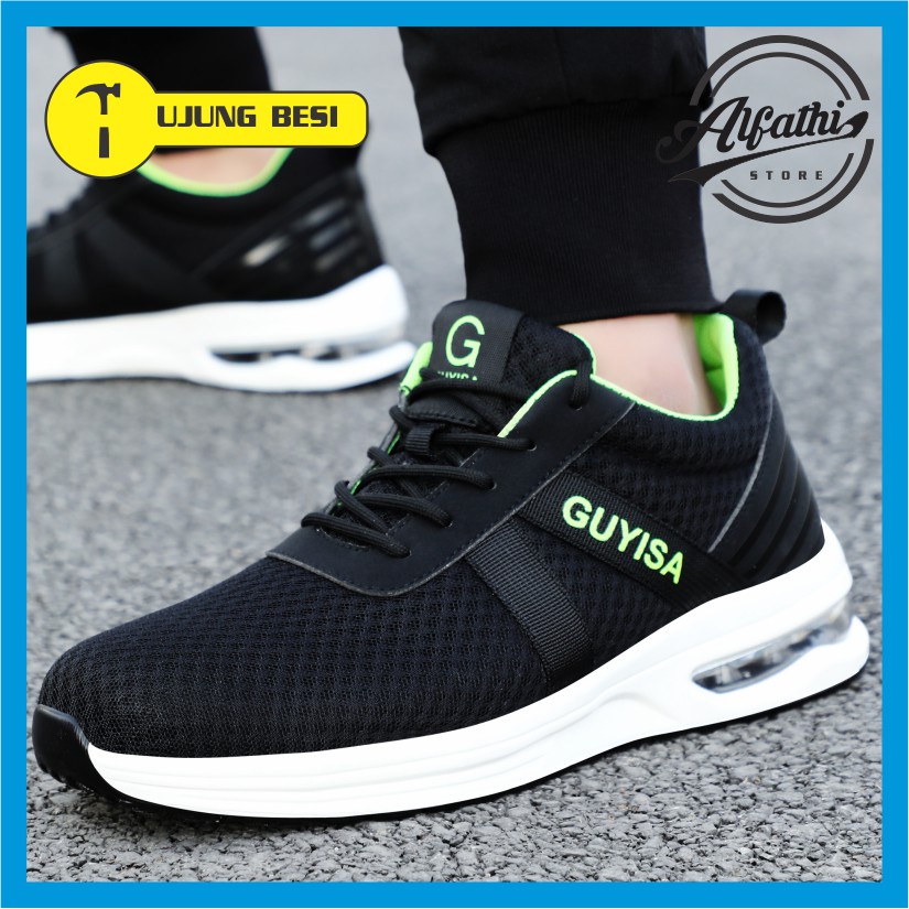 AlFathi Sepatu Safety Sneakers Sport New Ori By Guyisa Black Trendy
