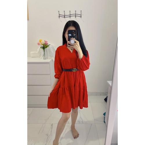 dress oversize polos wanita murah/dress babydoll / dres korean / dres polos kode 0069