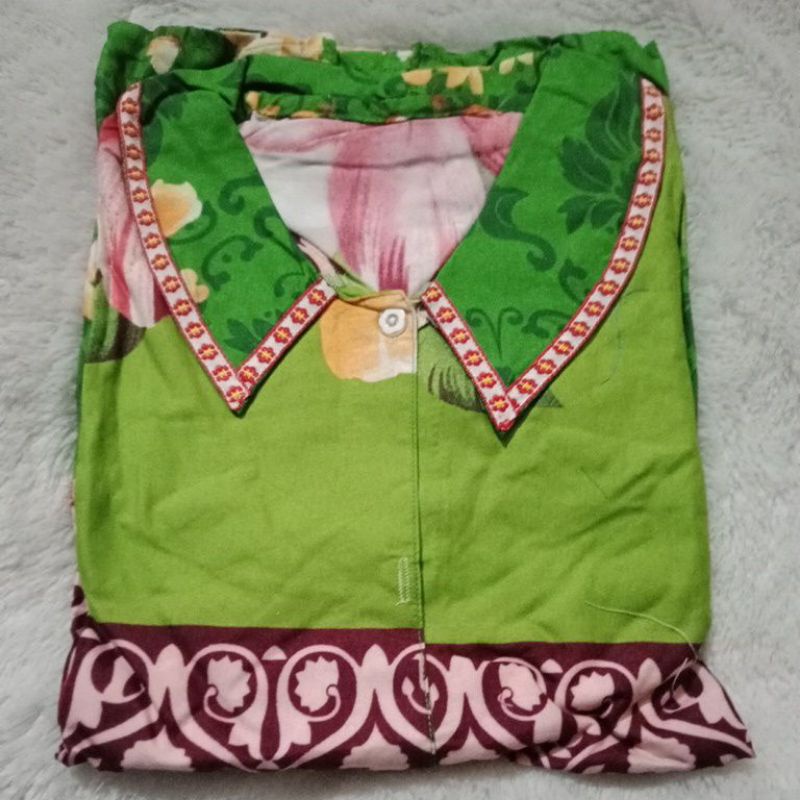 LoverFashion Cp Piyama ABG Embos& karakter-Kembang hijau
