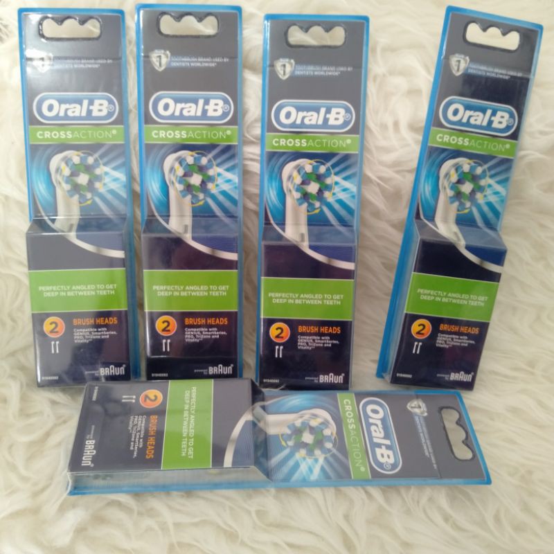 Oral B cross action toothbrush head/kepala sikat gigi oral B cross action