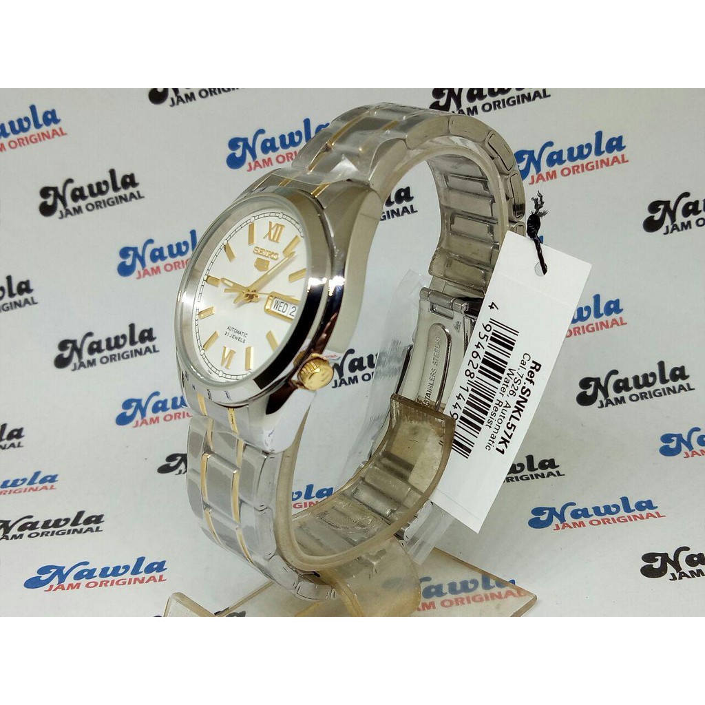 Seiko 5 SNKL57K1 Automatic White Dial - Jam Tangan Pria SNKL57