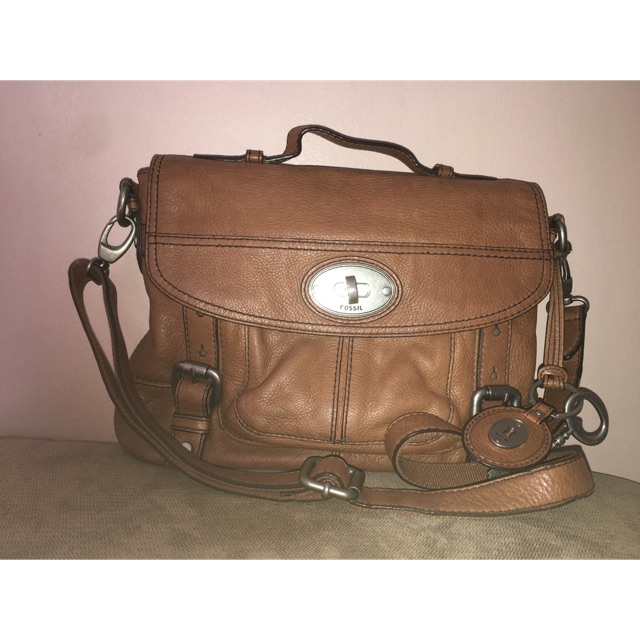 Tas Fossil Top Handle Chesnut preloved