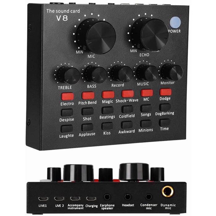 Trend-Sound card V8 Mixer SoundCard V8 MIXER Audio USB External Soundcard