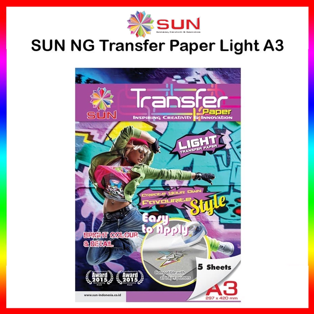 Jual Kertas Sablon Kaos Katun Cerahgelap A3 Sun Next Generation Transfer Paper A3 Dark 5979