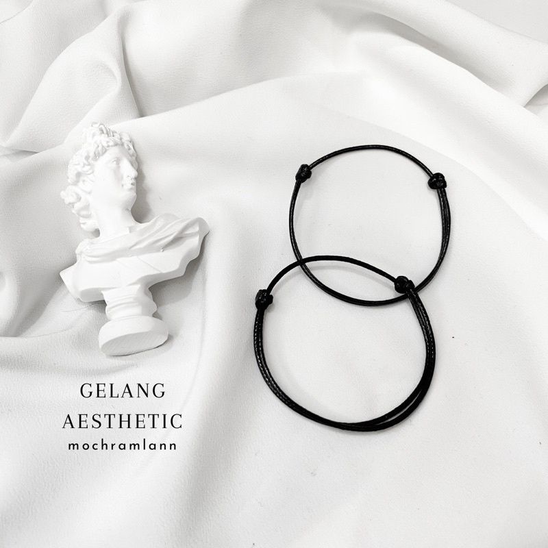 GELANG TALI POLOS 1 MM & 1,5 MM / GELANG KOREA / GELANG TALI / GELANG VINTAGE