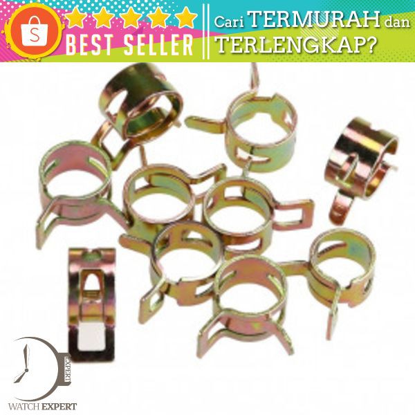 Penjepit Selang Ledeng Pipe Tube Clamp Metal Fastener Plumbing 6-10mm 75 PCS - Alloet HW105