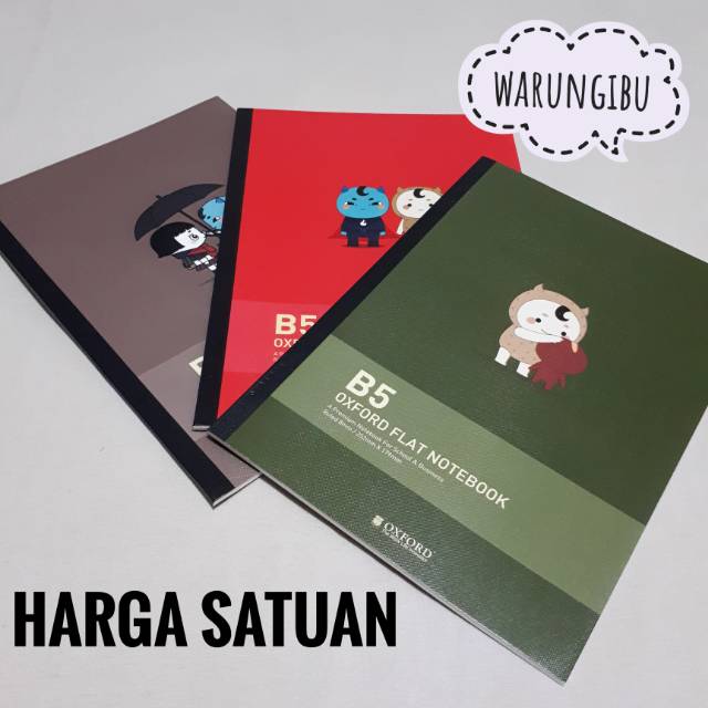 

Buku Tulis Catatan Korean Oxford Flat Notebook B5