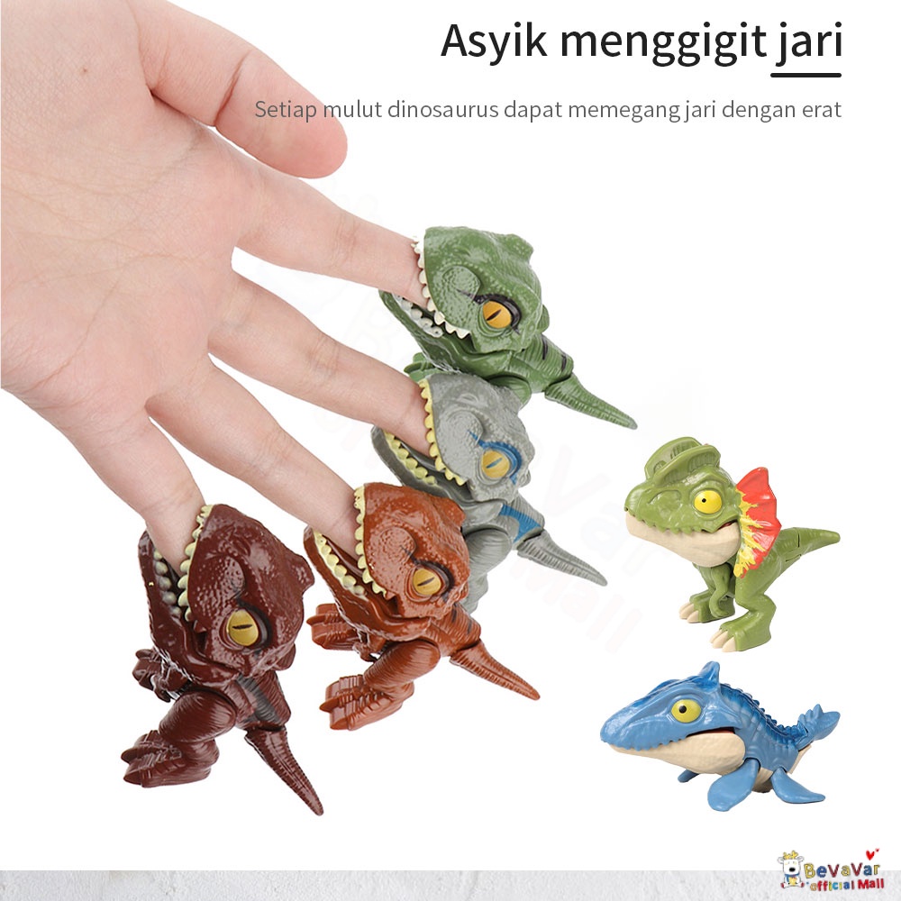 BEVAVAR Mainan Figure Dinosaurus Anak Mainan Dino Gigit Jari