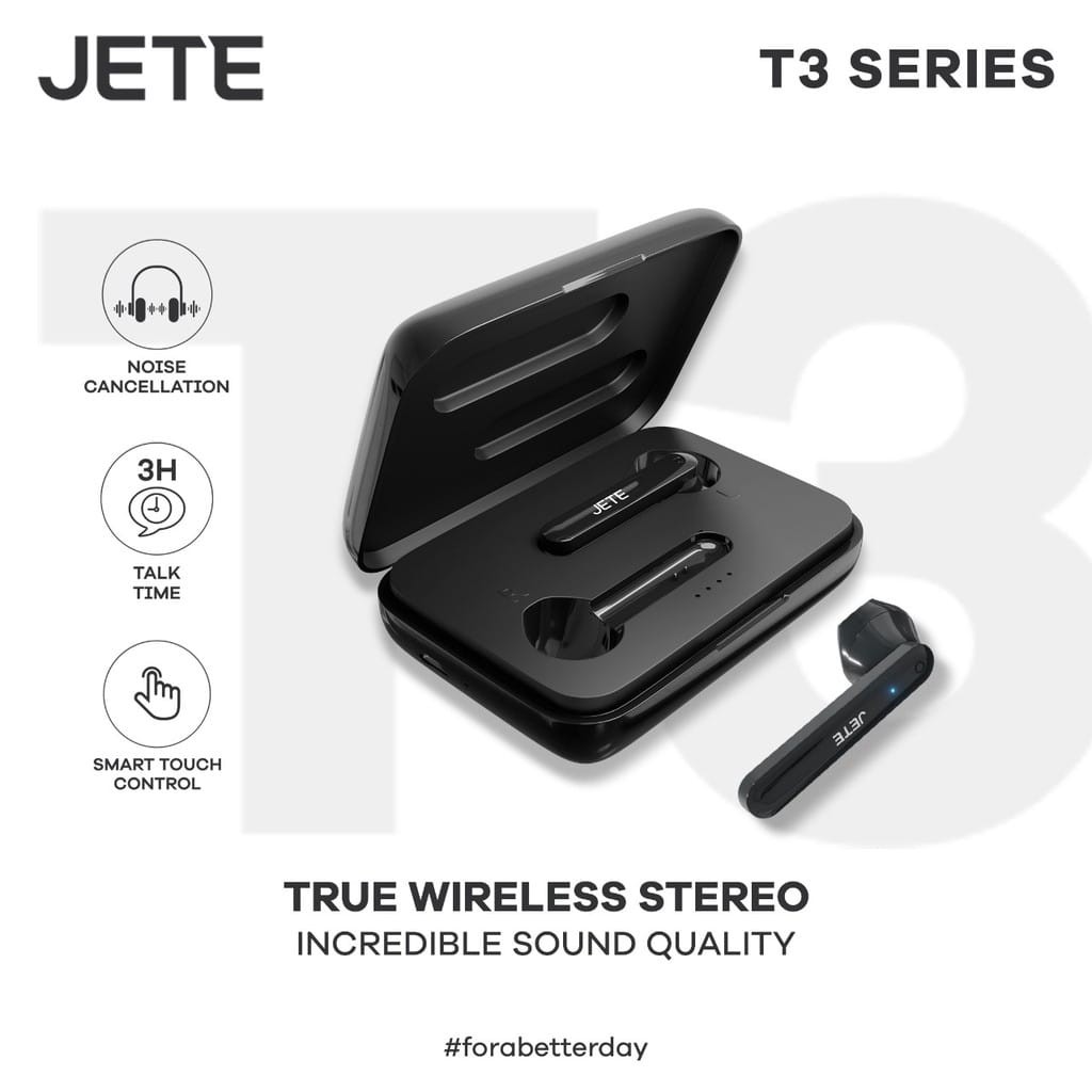 C_   TWS Jete T3 | Handsfree Bluetooth TWS JETE T3 Headset Dual Connect