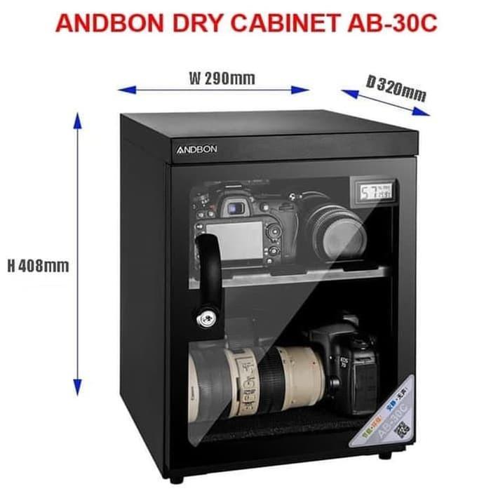 Andbon Dry Cabinet Andbond AB-30C Dry Box For Camera Lens Etc Kualitas Terbaik