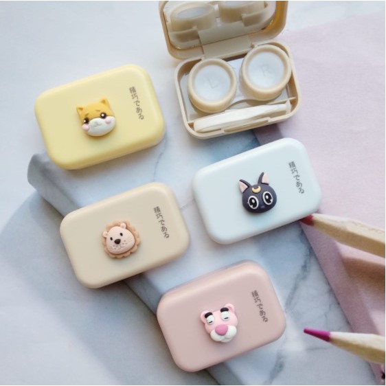 Tempat Kotak Softlens Karakter Pastel Bunga