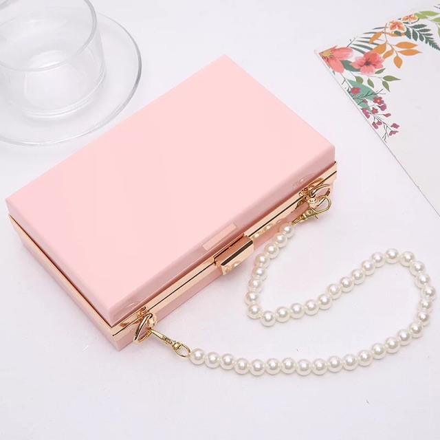 READY STOK! TAS PESTA ACRYLIC wanita / party women clutch glass bag clear mewah bening transparant transparan blink blink kaca korea arkilik akrilik