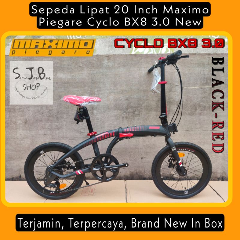 Sepeda Lipat 20 Inch Maximo Piegare Cyclo BX8 3.0 New Alloy 8 Speed