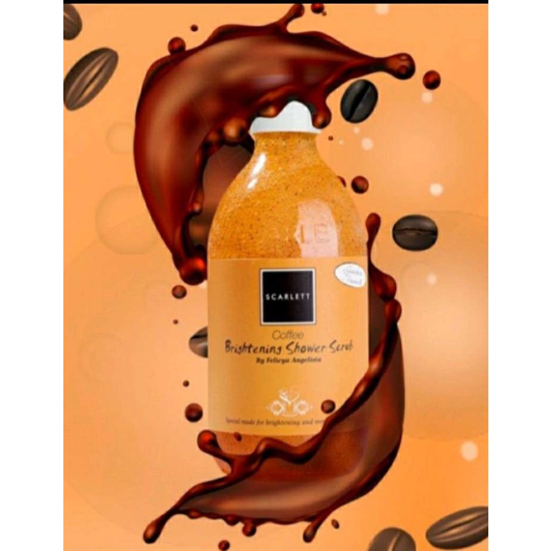 Scarlett Whitening Shower Scrub Coffee 300ml Rumah Cantik 354 Body Soap Sabun Cair Perawatan Kulit Wajah